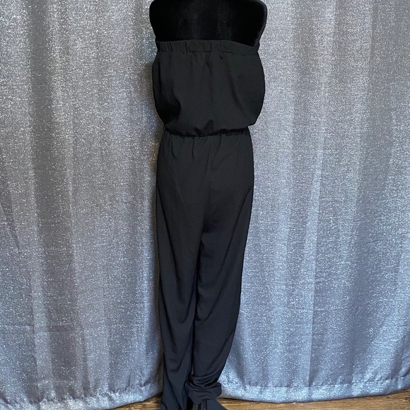 Chic Black Strapless Jumpsuit - Picture 3 of 9